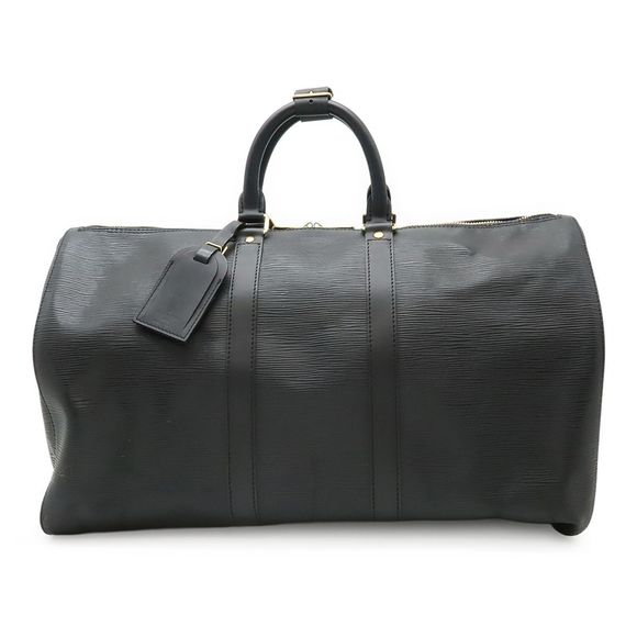 Louis Vuitton Epi Keepall 45 Boston Bag Travel Bag Travel Bag Leather Noir - Picture 1 of 8